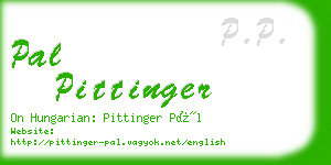pal pittinger business card